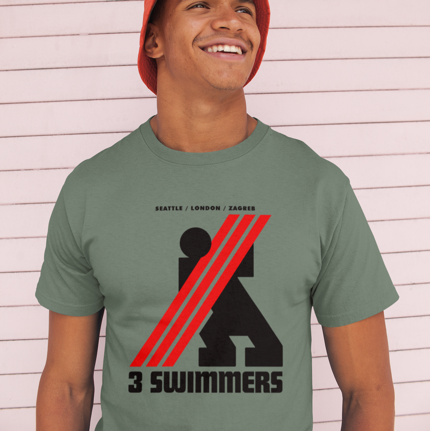 THREE SWIMMERS Unisex 100% Cotton T-Shirt