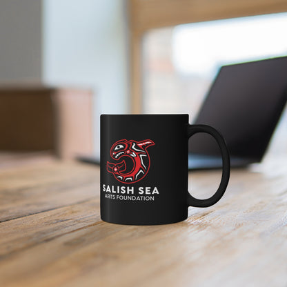 SALISH SEA  Black Ceramic Mug