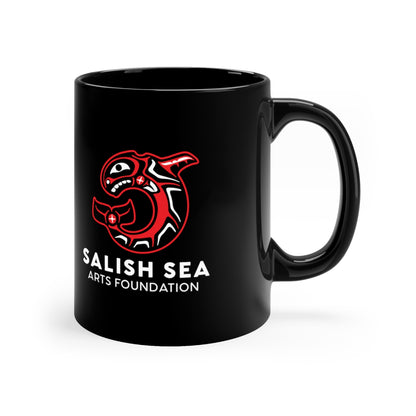 SALISH SEA  Black Ceramic Mug