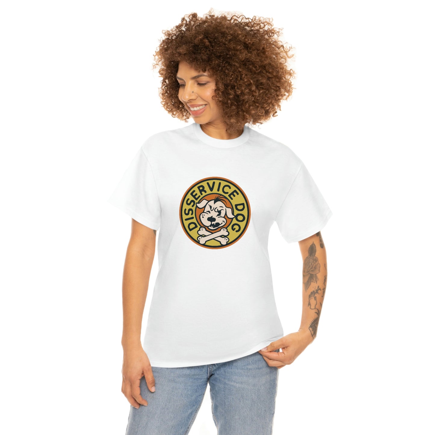 DISSERVICE DOG Unisex Heavy Cotton Tee